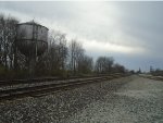 NS 4003 NS 2615 NS 2557 Heading East thru Bement with Water Tower